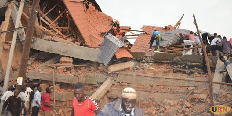 Makindye collapsed building rubble 1